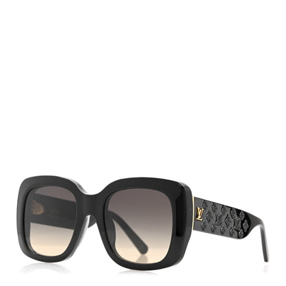 Louis Vuitton Acetate LV Empreinte Square Sunglasses Z1611E Black 1 of 7