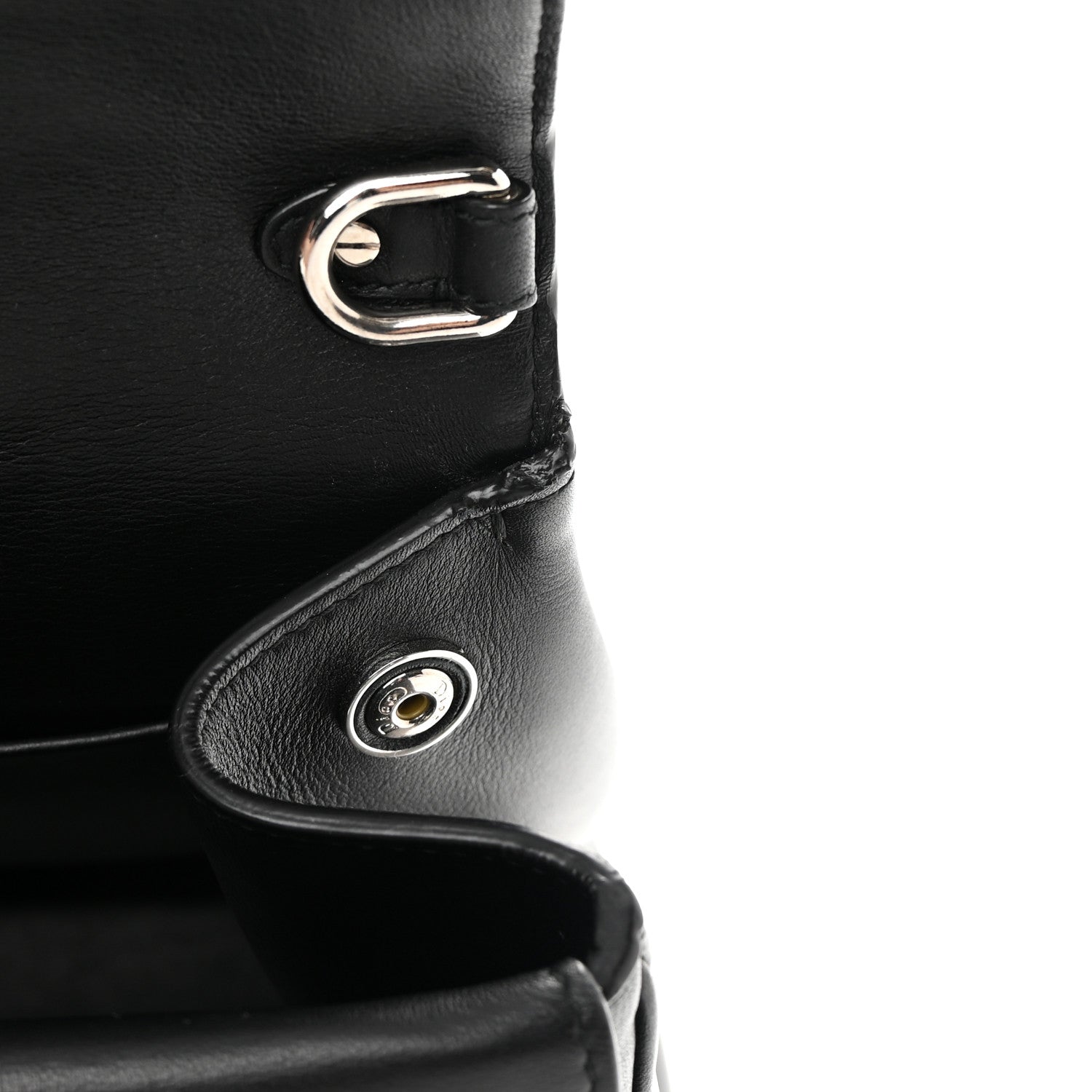 Christian Dior Smooth Calfskin Small Tri-Color Be Dior Flap Black Red White 12 of 17
