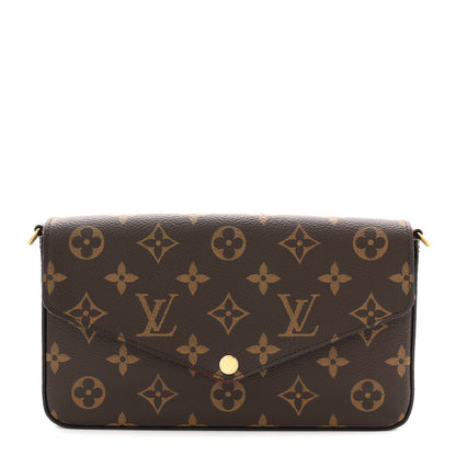 Louis Vuitton Monogram Pochette Felicie Chain Wallet Fuchsia 1 of 12