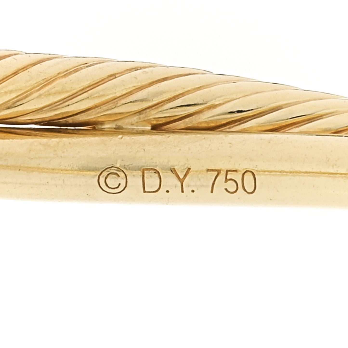 18K Yellow Gold Crossover Bangle Bracelet