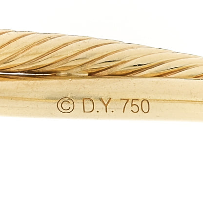 David Yurman 18K Yellow Gold Crossover Bangle Bracelet 3 of 3