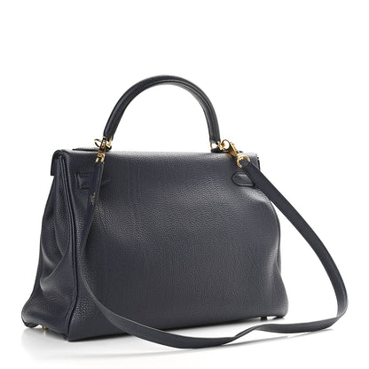 Hermes Togo Kelly Retourne 32 Bleu Nuit 4 of 10