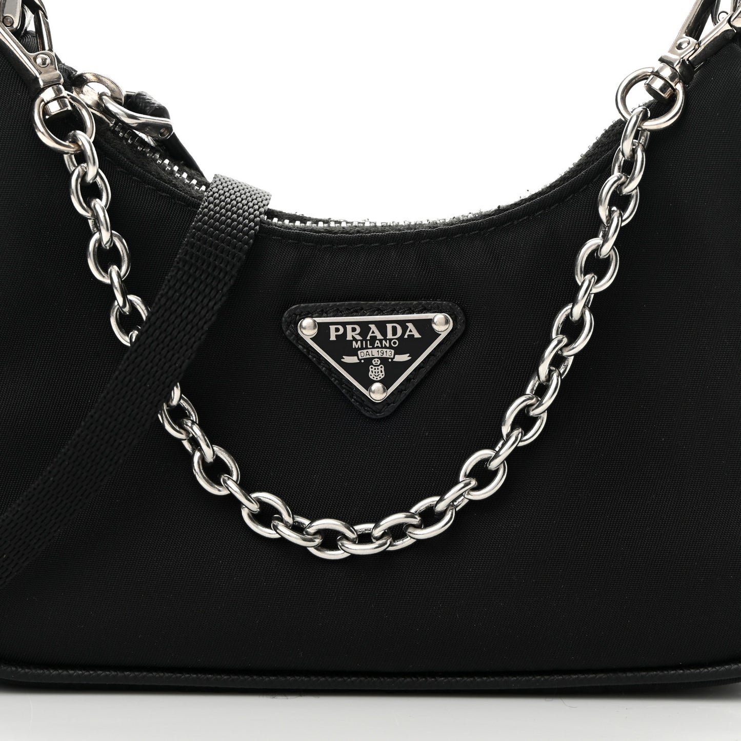 Tessuto Nylon Mini Re-Edition 2000 Shoulder Bag Black