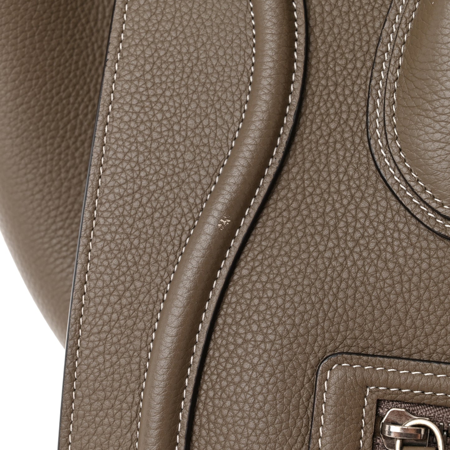Drummed Calfskin Mini Luggage Souris