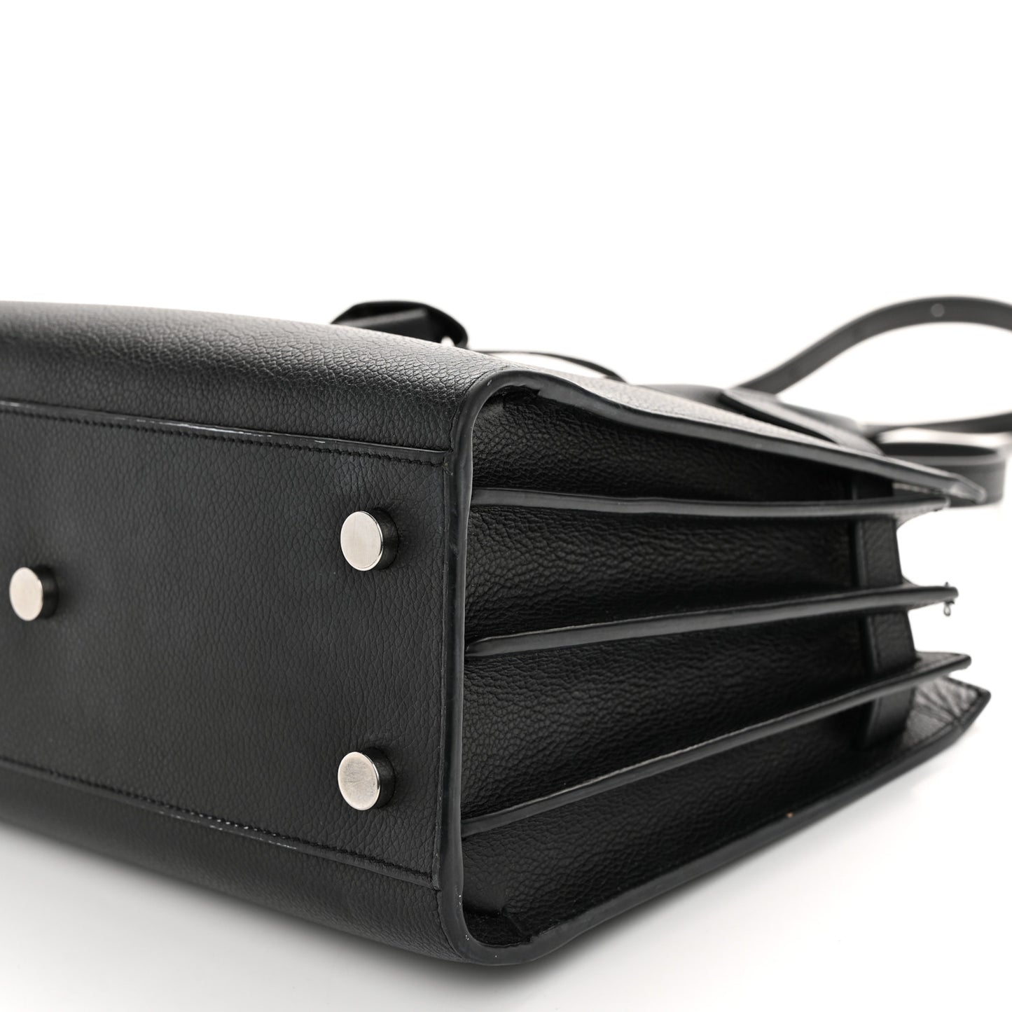 Grained Calfskin Baby Sac De Jour Black