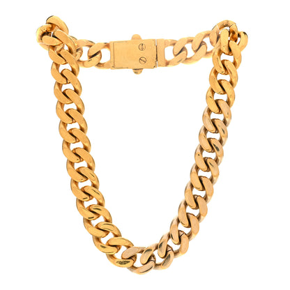 Saint Laurent Metal Curb Chain Necklace Gold 3 of 5