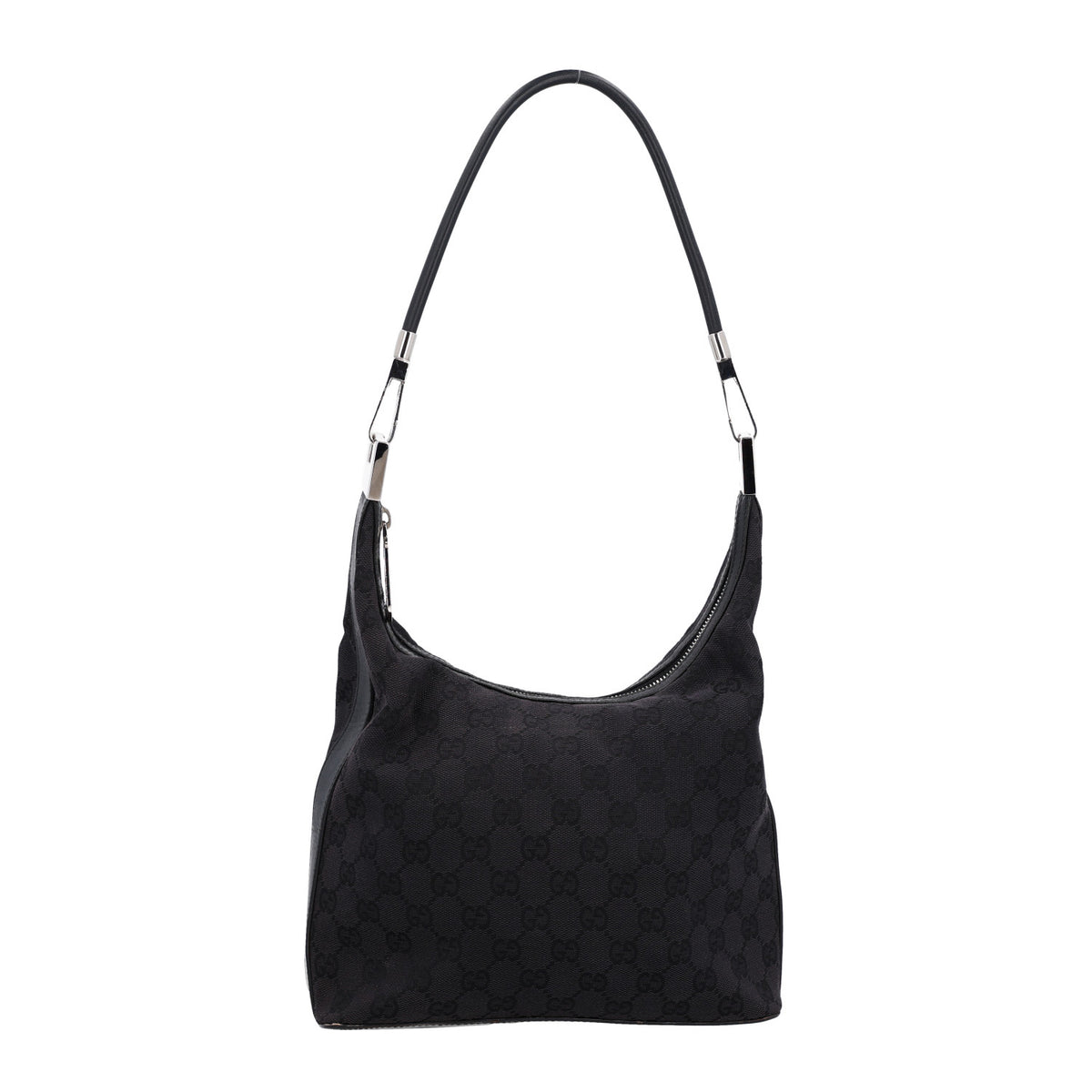 Monogram GG Small Clasp Hobo Black