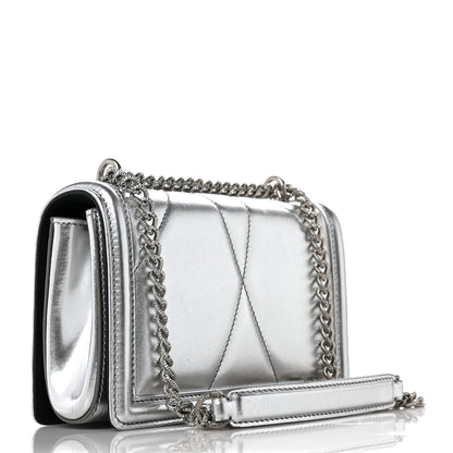 Dolce & Gabbana Metallic Calfskin Medium Devotion Crossbody Bag Silver 3 of 8
