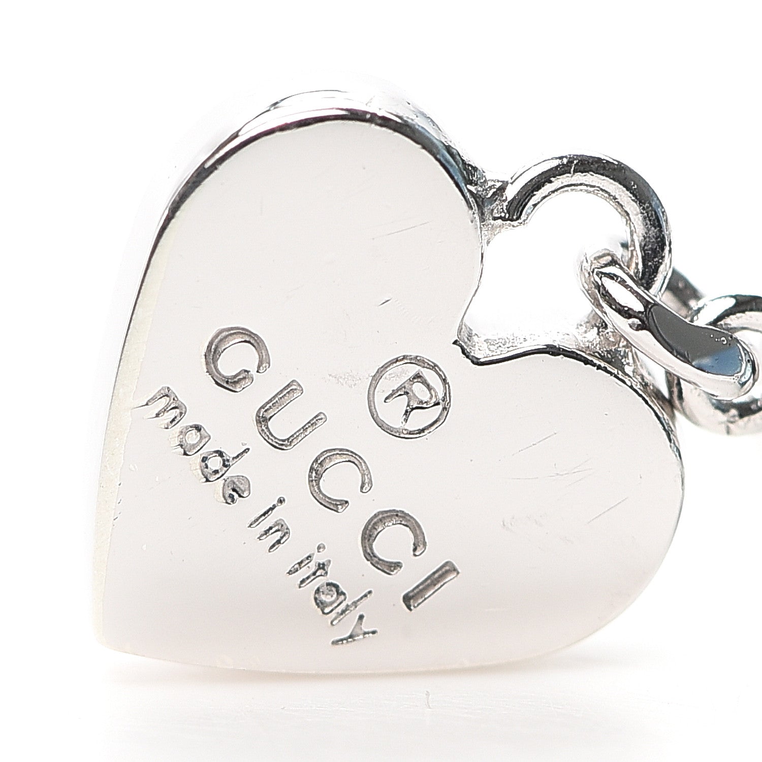 Gucci Sterling Silver Trademark Blue Topaz Heart Drop Earrings 5 of 7