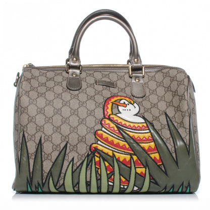 Gucci GG Plus Monogram Unicef Snowman in Africa Medium Joy Boston 1 of 8