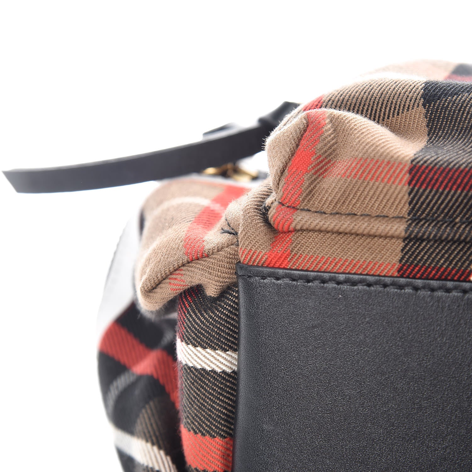 Burberry Cotton Check Small Rucksack Backpack Caramel 10 of 12