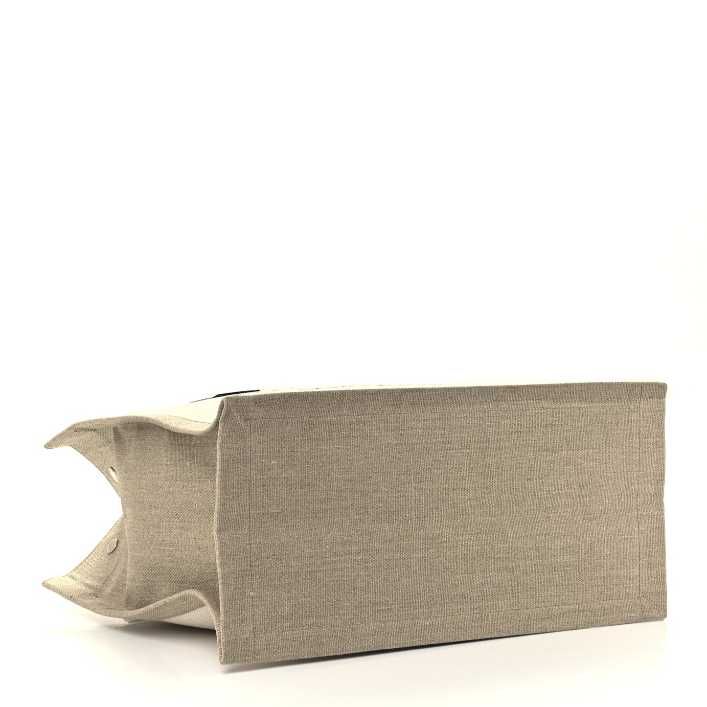 Linen Calfskin Small Rive Gauche Tote Greggio Natural