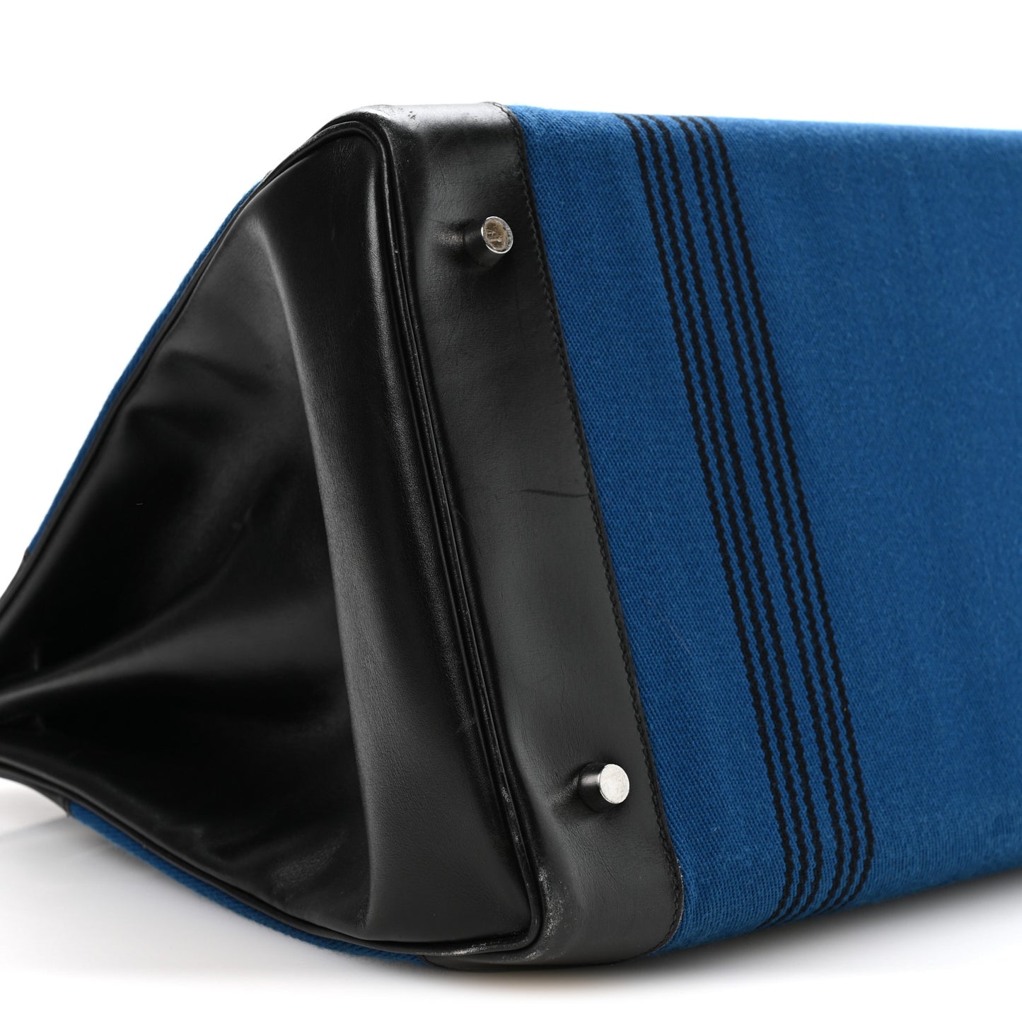 Toile Box Potamus Birkin 40 Blue Black