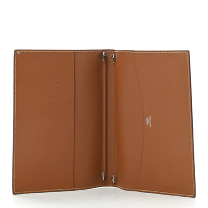 Hermes Courchevel Globe Trotter Agenda Cover GM Gold 5 of 7