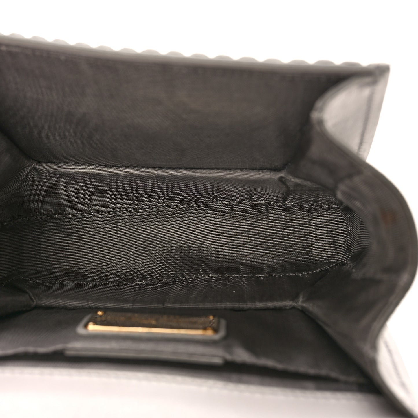 Perforated Calfskin Mini Ginny Shoulder Bag Grey