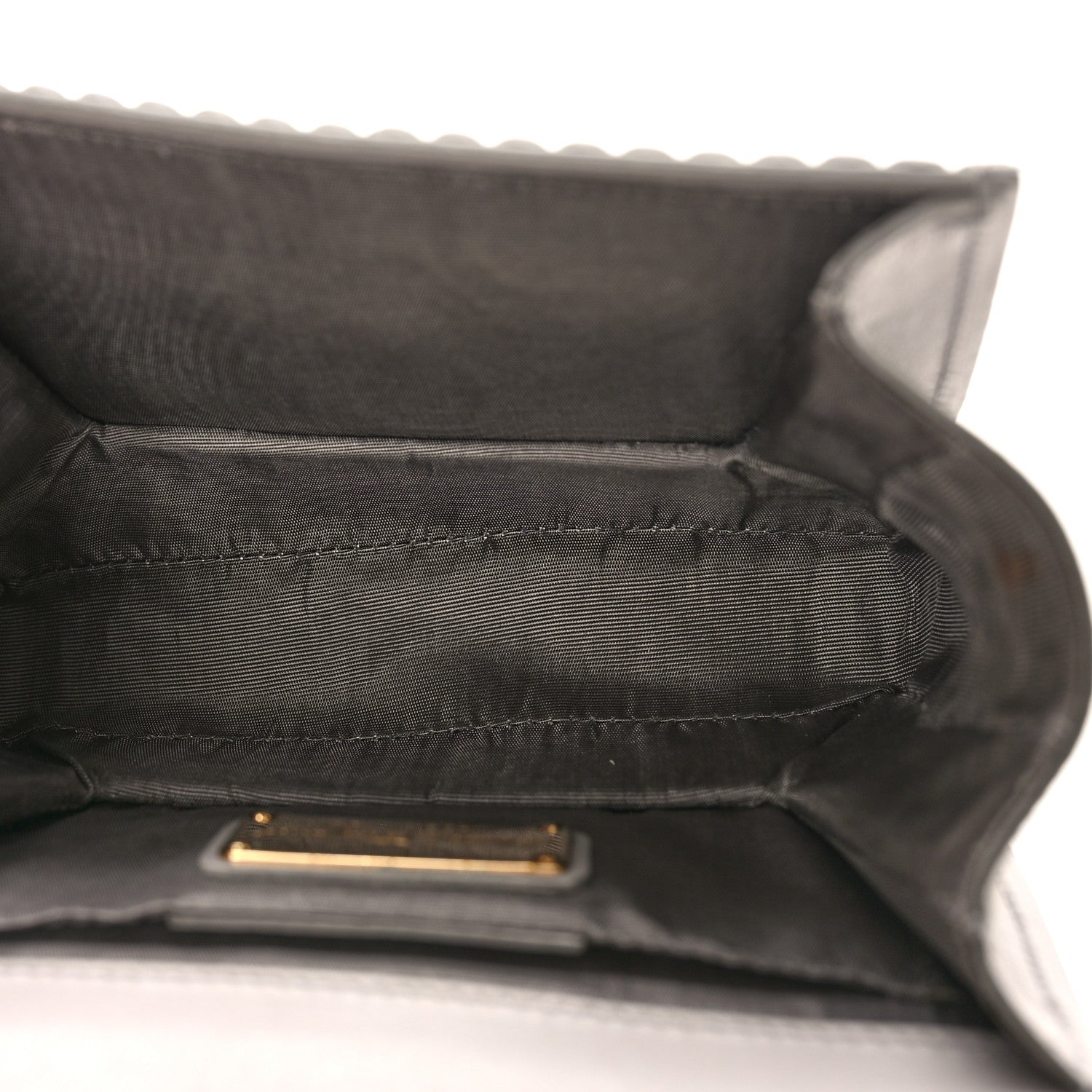 Salvatore Ferragamo Perforated Calfskin Mini Ginny Shoulder Bag Grey 5 of 8