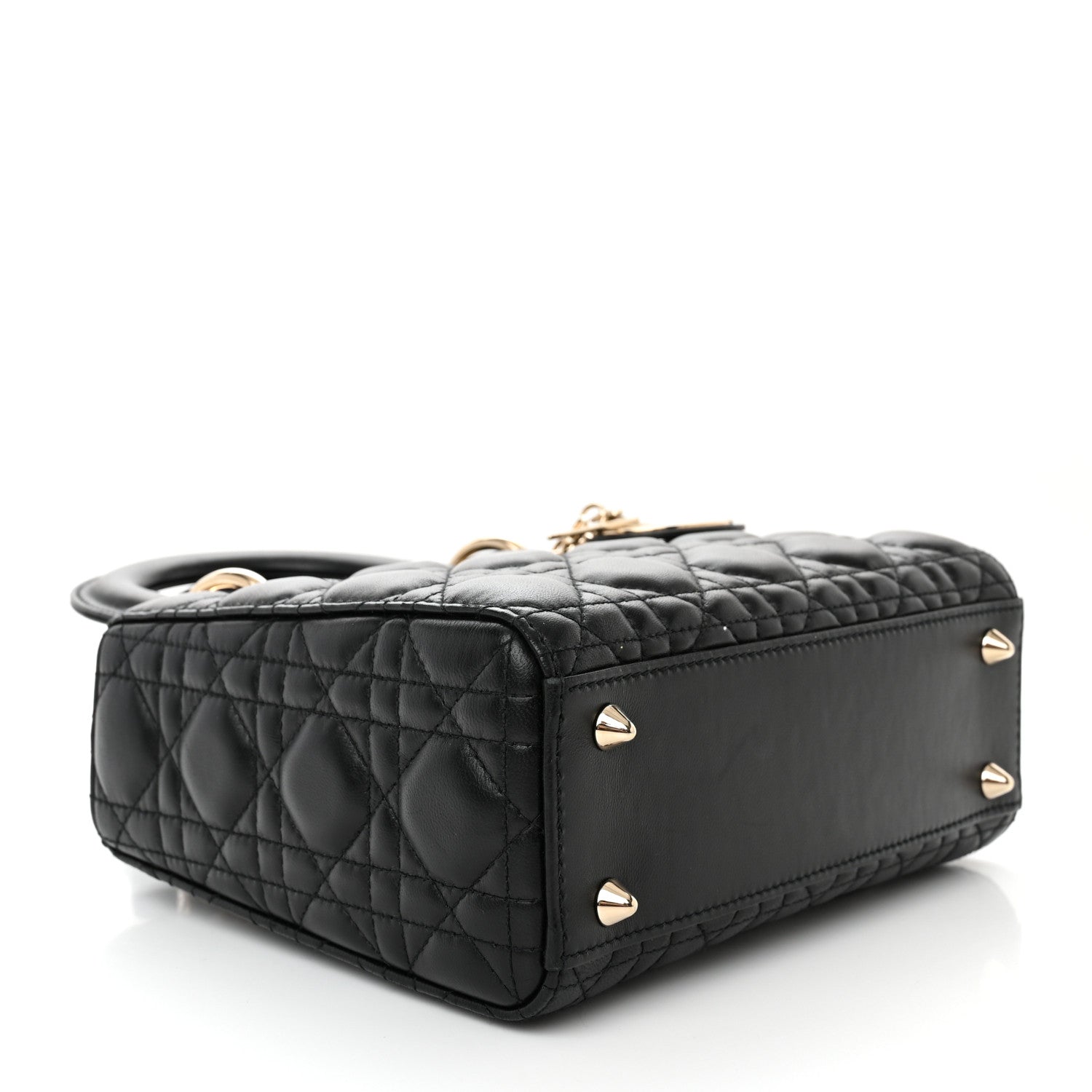 Christian Dior Lambskin Cannage Small My ABCDior Lady Dior Black 4 of 13