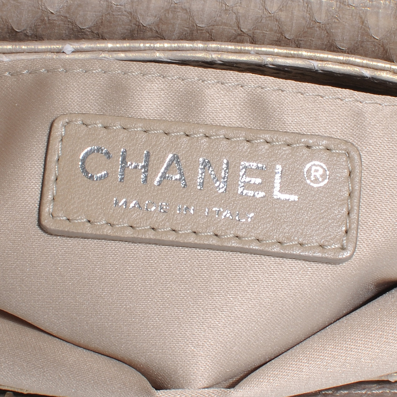 Chanel Iridescent Python Quilted Medium Clam Pocket Flap 6 of 7