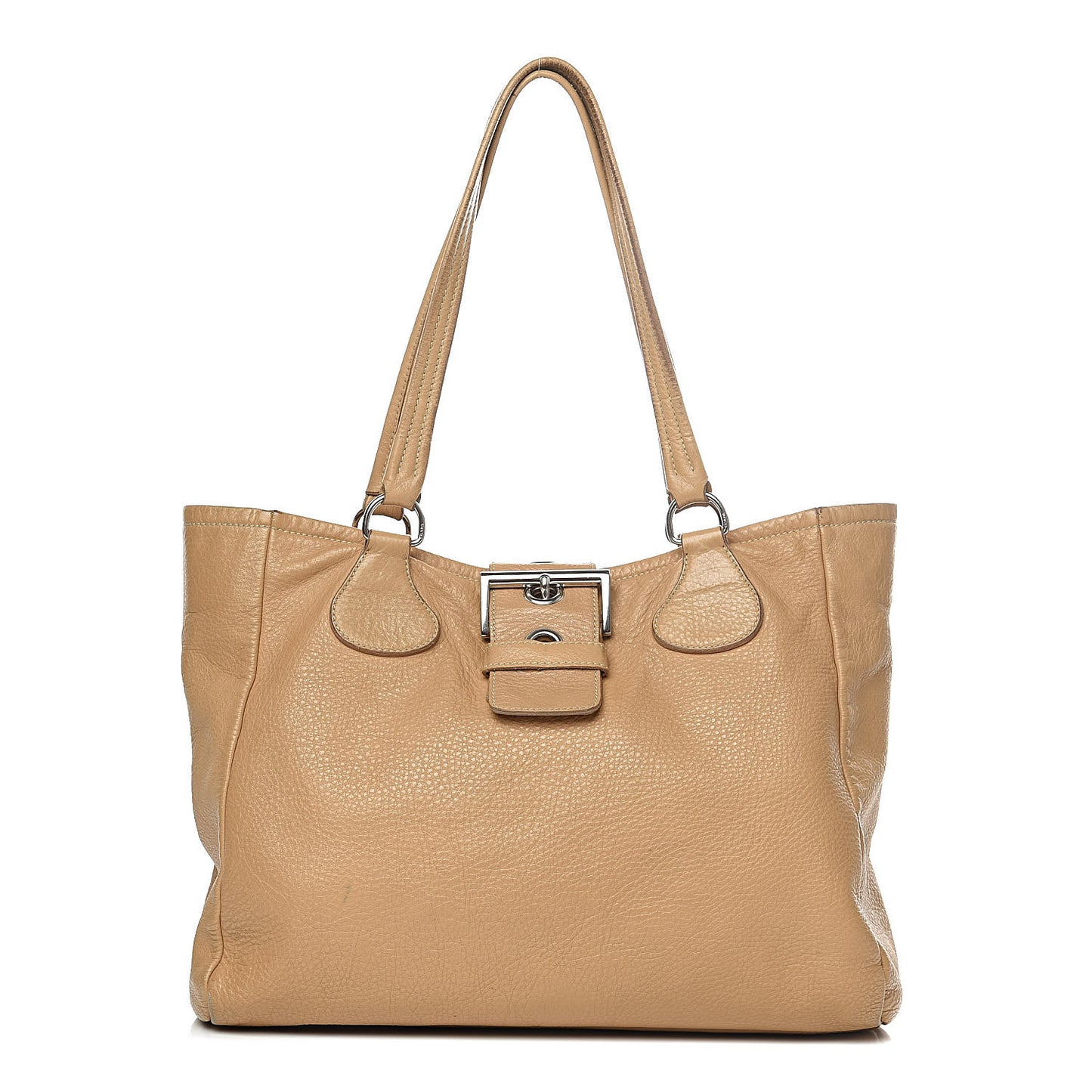 Vitello Daino Buckle Tote Sabbia