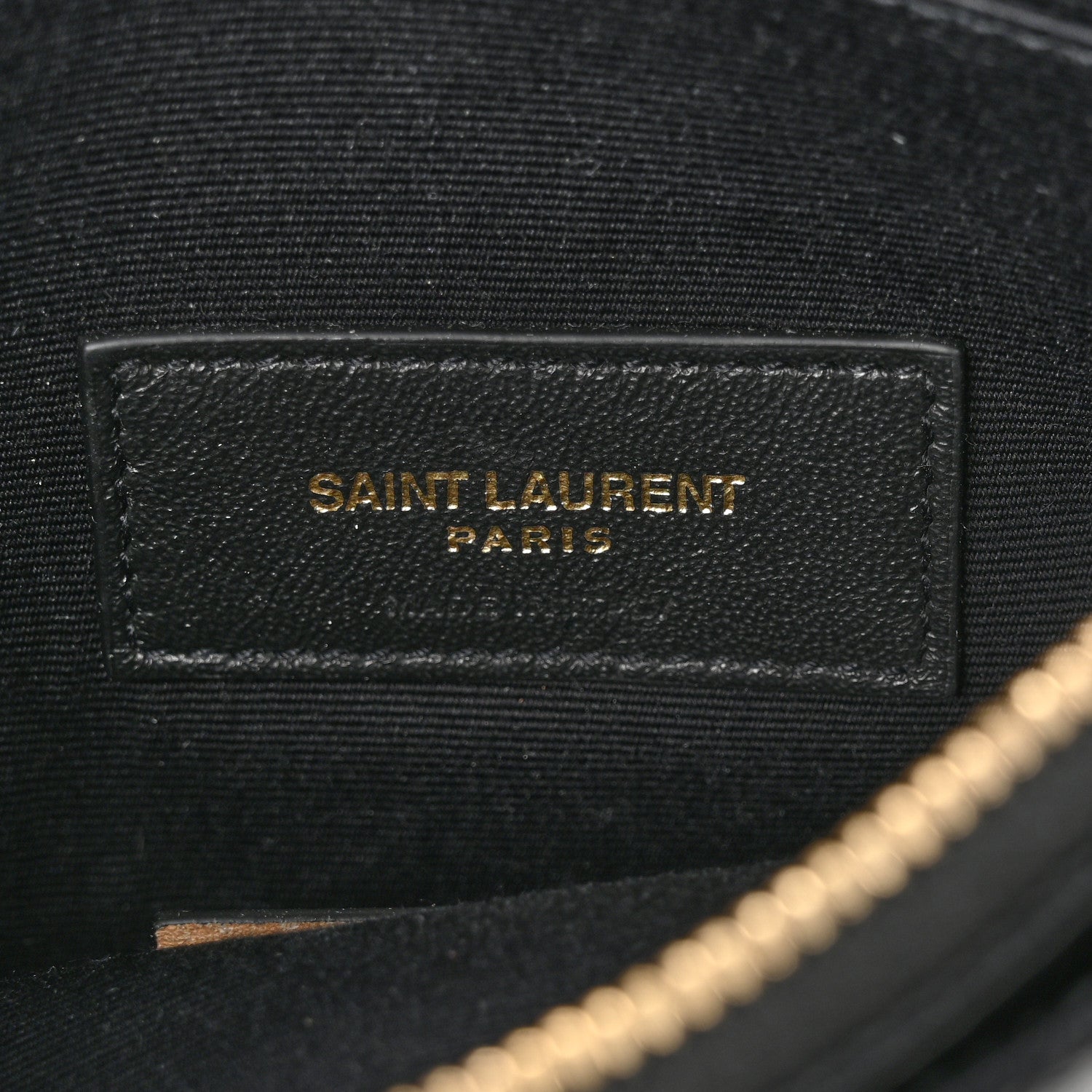 Saint Laurent Grain De Poudre Chevron Monogram Bill Pouch Black 6 of 7