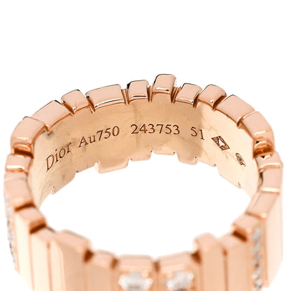 Christian Dior 18K Rose Gold Diamond .50ctw Gem Dior Ring 51 5.75 4 of 4