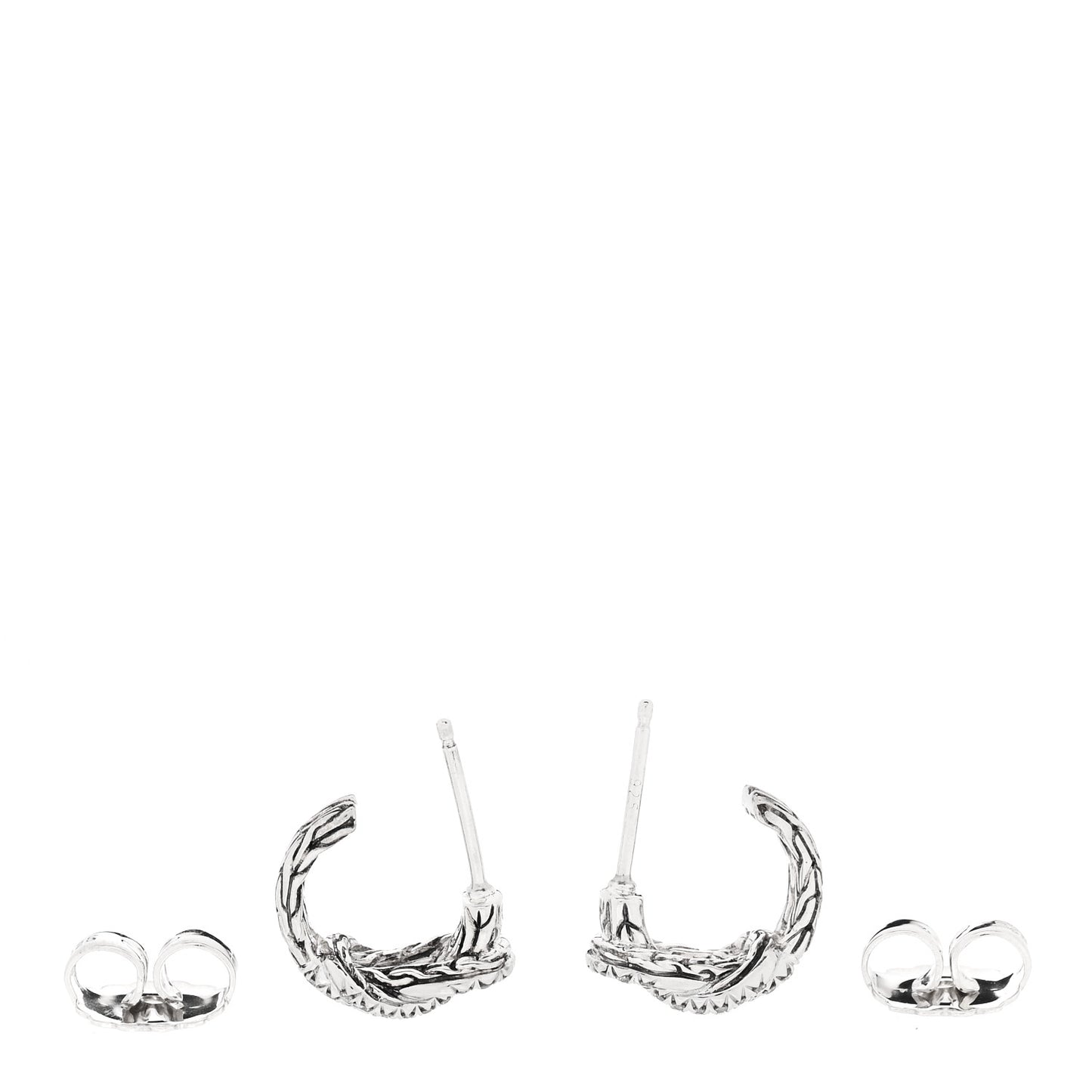 Sterling Silver Diamond Love Knot Earrings