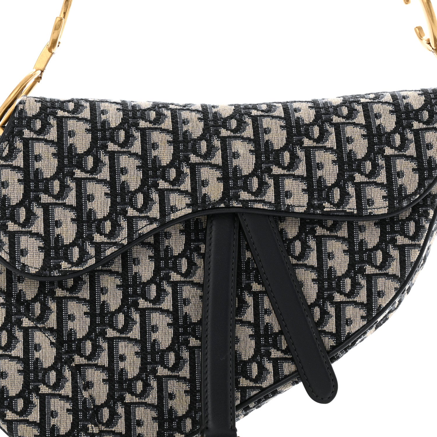 Christian Dior Oblique Saddle Bag Blue 8 of 10
