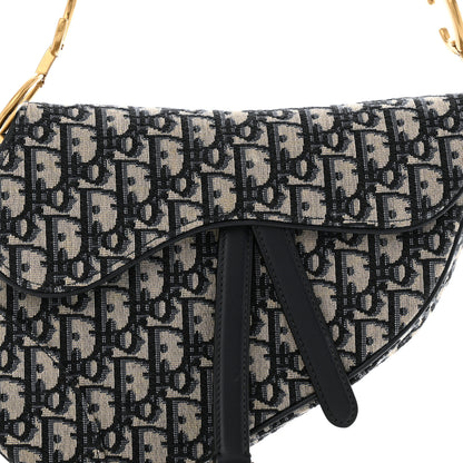 Christian Dior Oblique Saddle Bag Blue 8 of 10