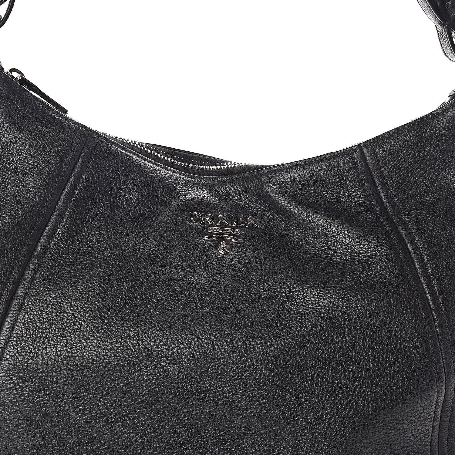Prada Vitello Phenix Hobo Black 7 of 11