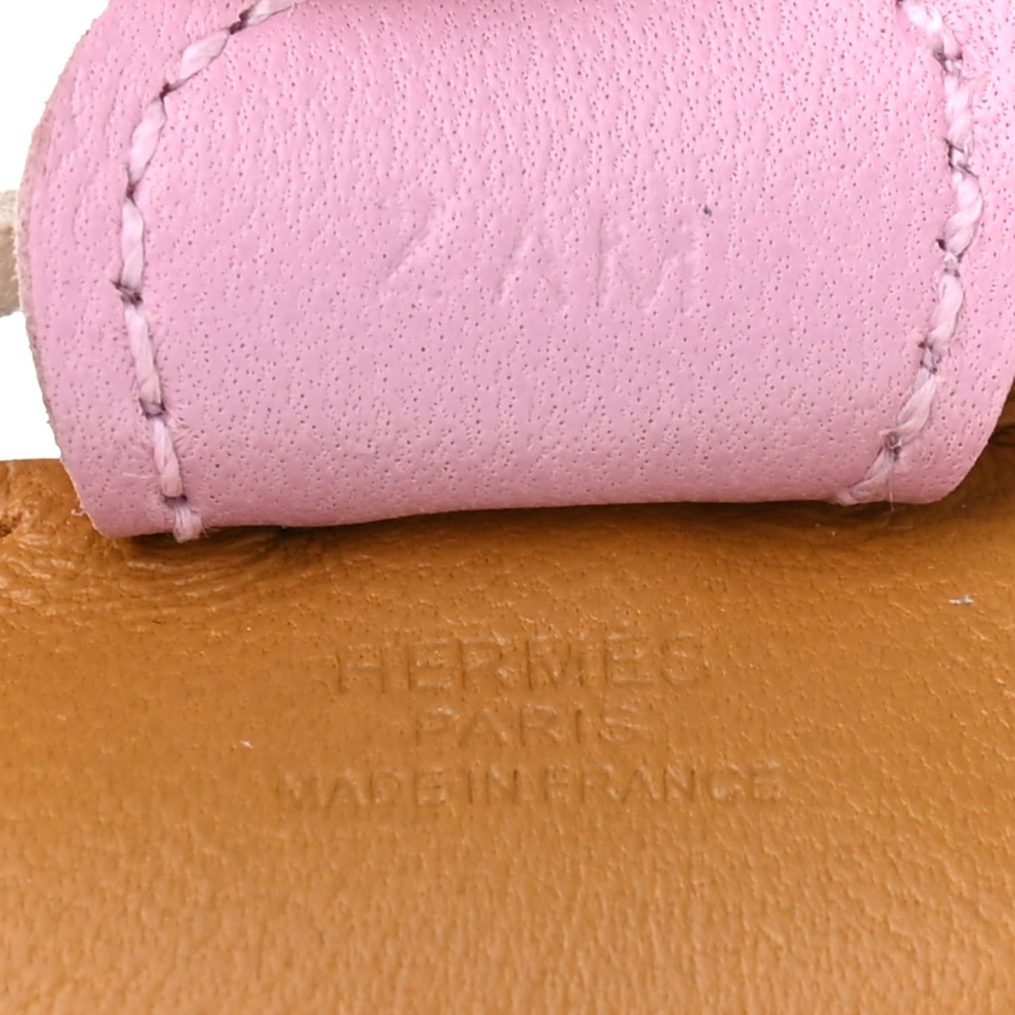 Milo Lambskin Grigri Rodeo Horse Bag Charm PM Sesame Mauve Sylvestre Craie