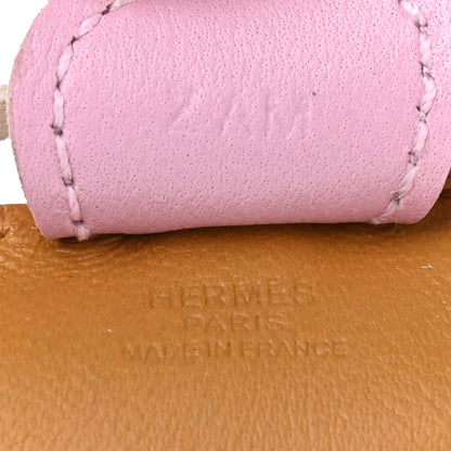 Hermes Milo Lambskin Grigri Rodeo Horse Bag Charm PM Sesame Mauve Sylvestre Craie 3 of 3