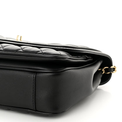 Chanel Lambskin Quilted Medium Lovely Day Flap Black 10 of 10