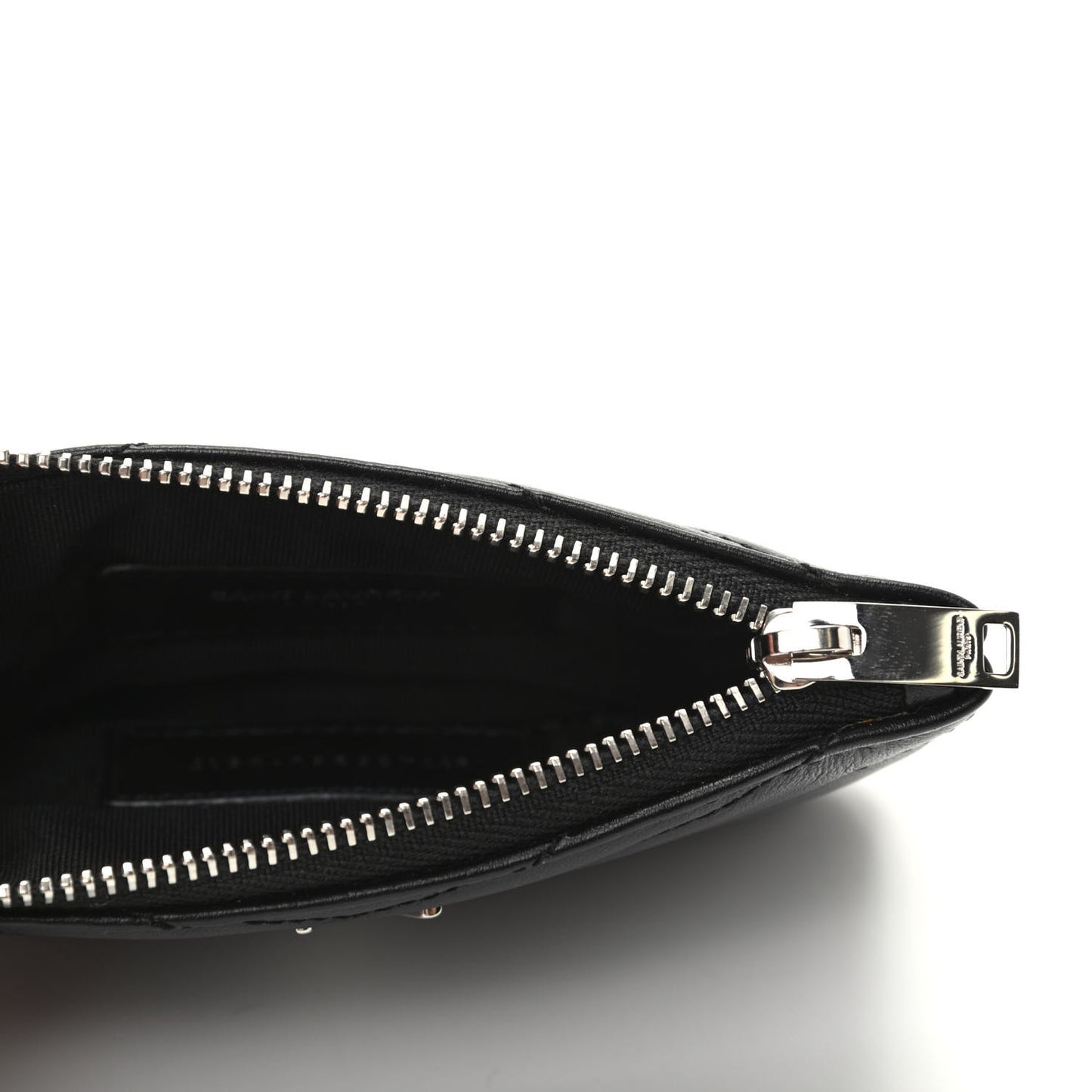 Calfskin Matelasse Monogram Key Pouch Black