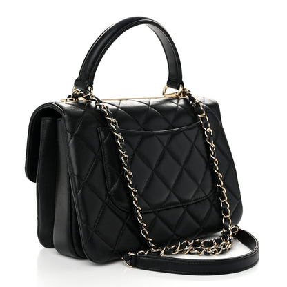 Chanel Lambskin Quilted Small Trendy CC Dual Handle Flap Bag Black 3 of 11
