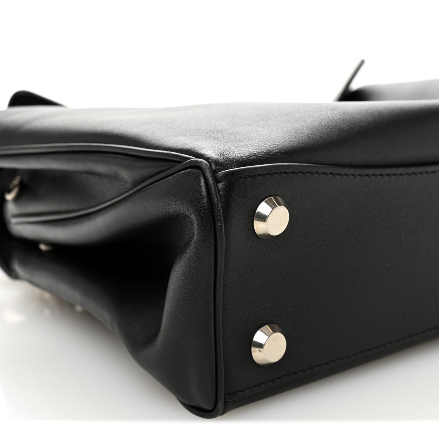 Balenciaga Natural Smooth Calfskin Small Rodeo Top Handle Handbag Black 8 of 9
