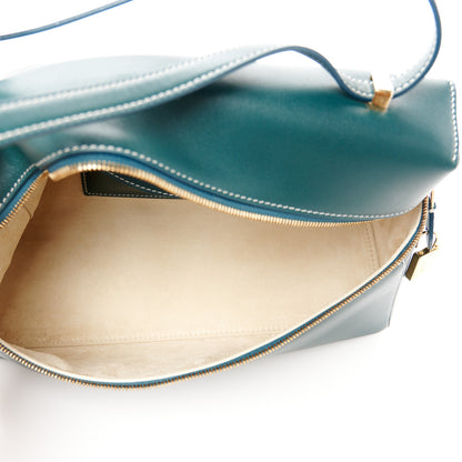 Loro Piana Smooth Calfskin Extra Bag L27 New Petrolio 5 of 9