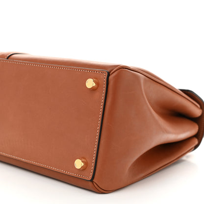 Celine Grained Calfskin Classique 16 Top Handle Bag Tan 11 of 13