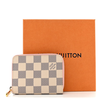 Louis Vuitton Damier Azur Zippy Coin Purse Rose Ballerine 7 of 7