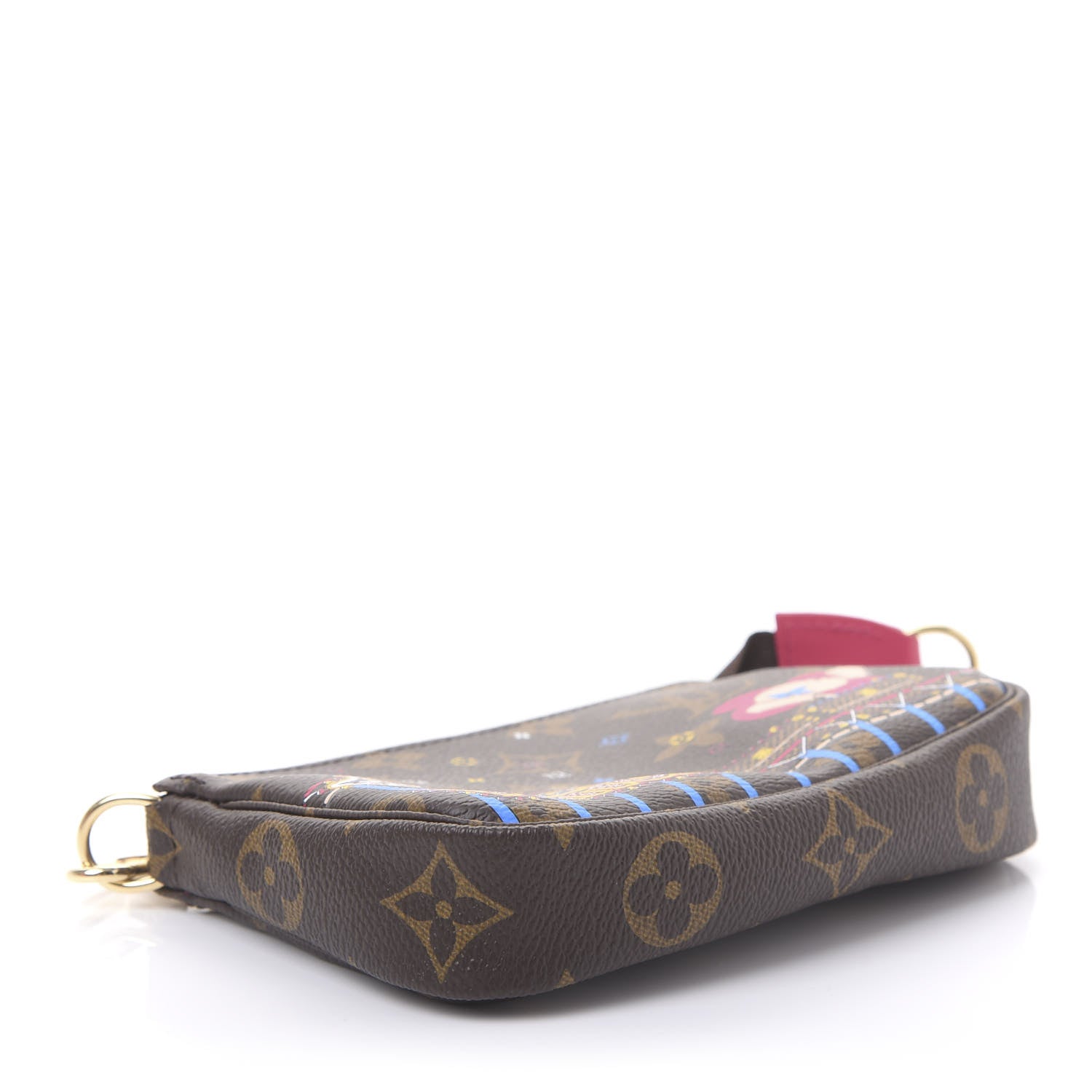 Louis Vuitton Monogram 2020 Christmas Animation Roller Coaster Mini Pochette Accessories Pivoine 4 of 11