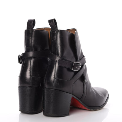 Christian Louboutin Calfskin Buckle Wrap Ankle Boots Booties 41 Black 5 of 11