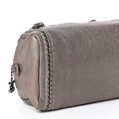 Chanel Smooth Calfskin Medium Luxe Ligne Bowler Pewter 9 of 10