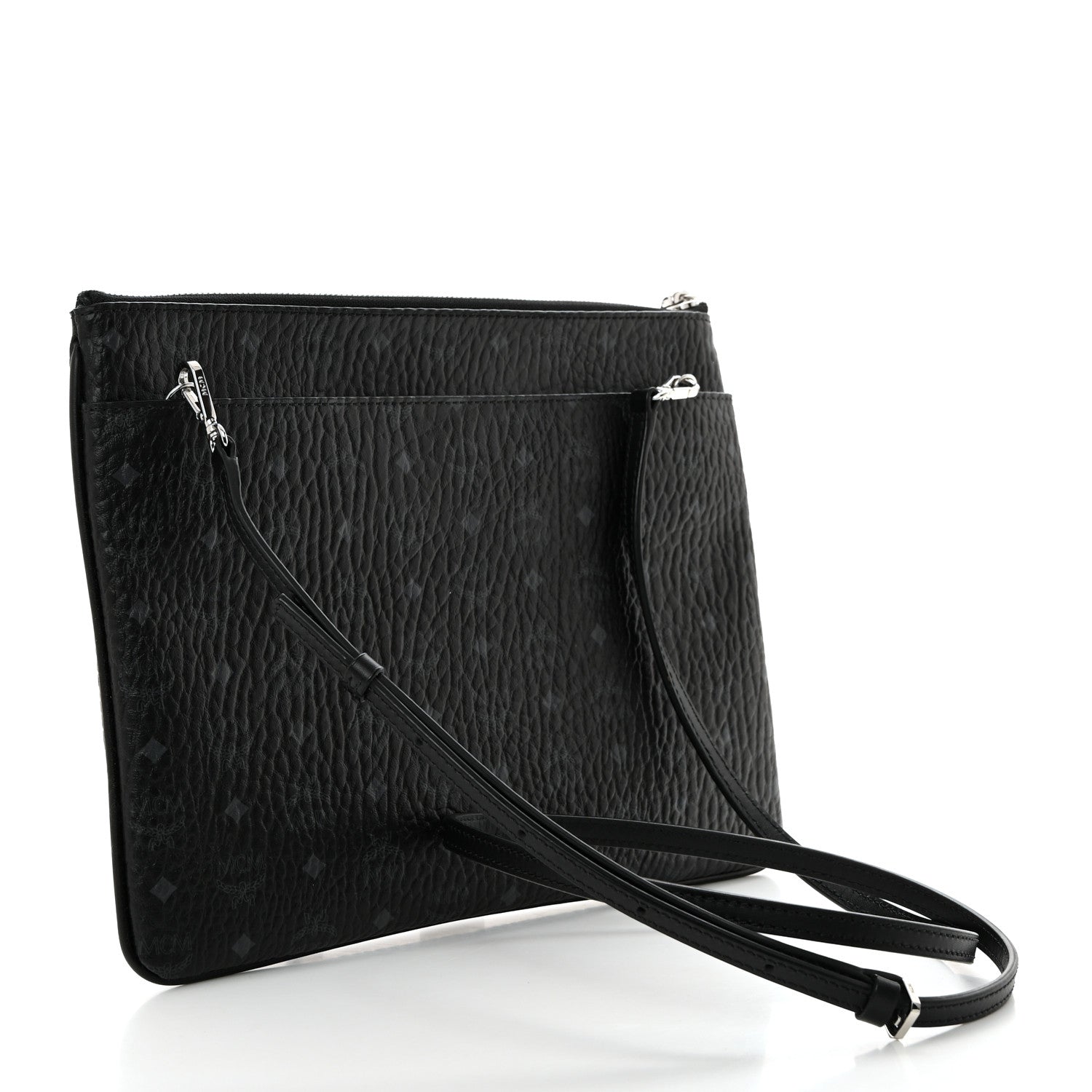 MCM Visetos Medium Crossbody Pouch Black 2 of 11