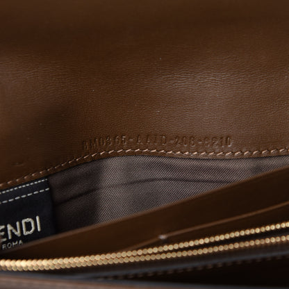 Fendi Nappa Matisse FF Embossed Continental Wallet On Chain Wood 9 of 13