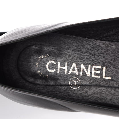 Chanel Lambskin CC Loafers 36.5 Black 8 of 13