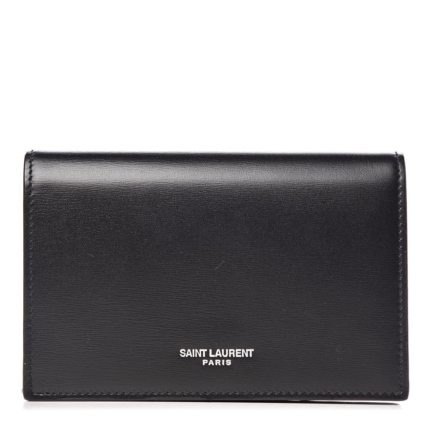 Calfskin Fragments Flap Wallet Black