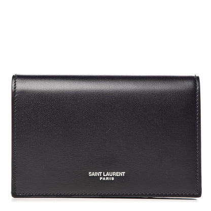 Saint Laurent Calfskin Fragments Flap Wallet Black 1 of 6