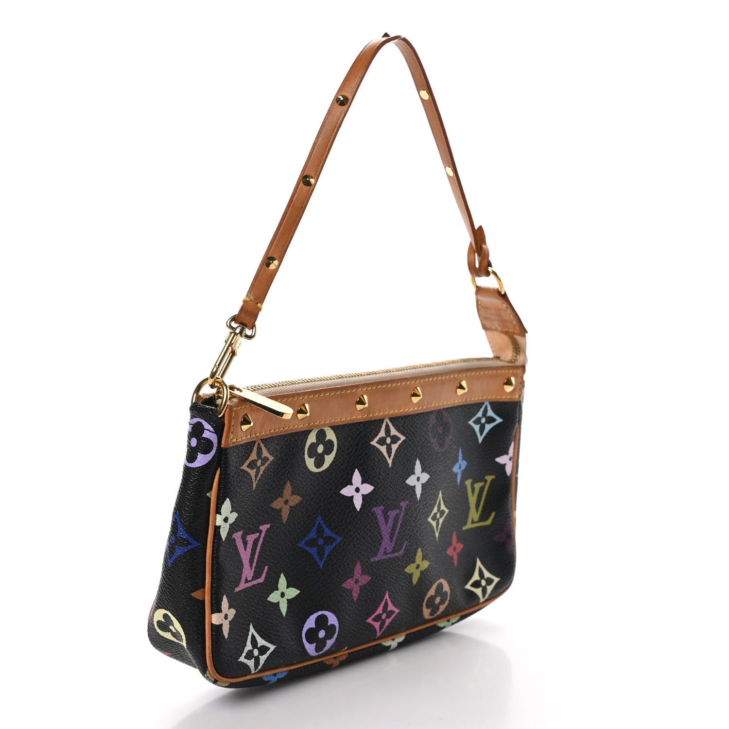 Louis Vuitton Monogram Multicolor Pochette Accessories Black 2 of 8