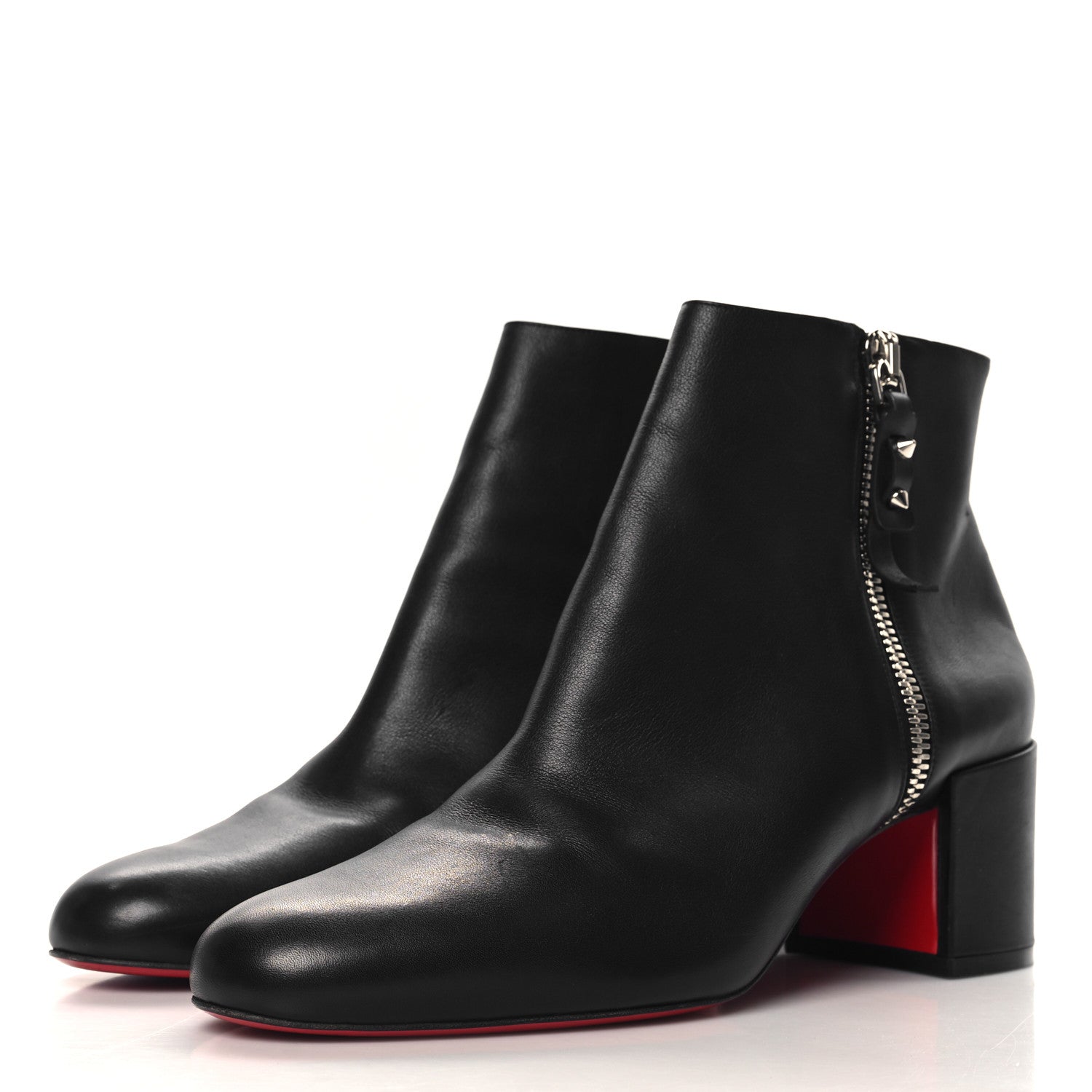 Christian Louboutin Calfskin Ziptotal 55 Ankle Boots 41.5 Black 4 of 9