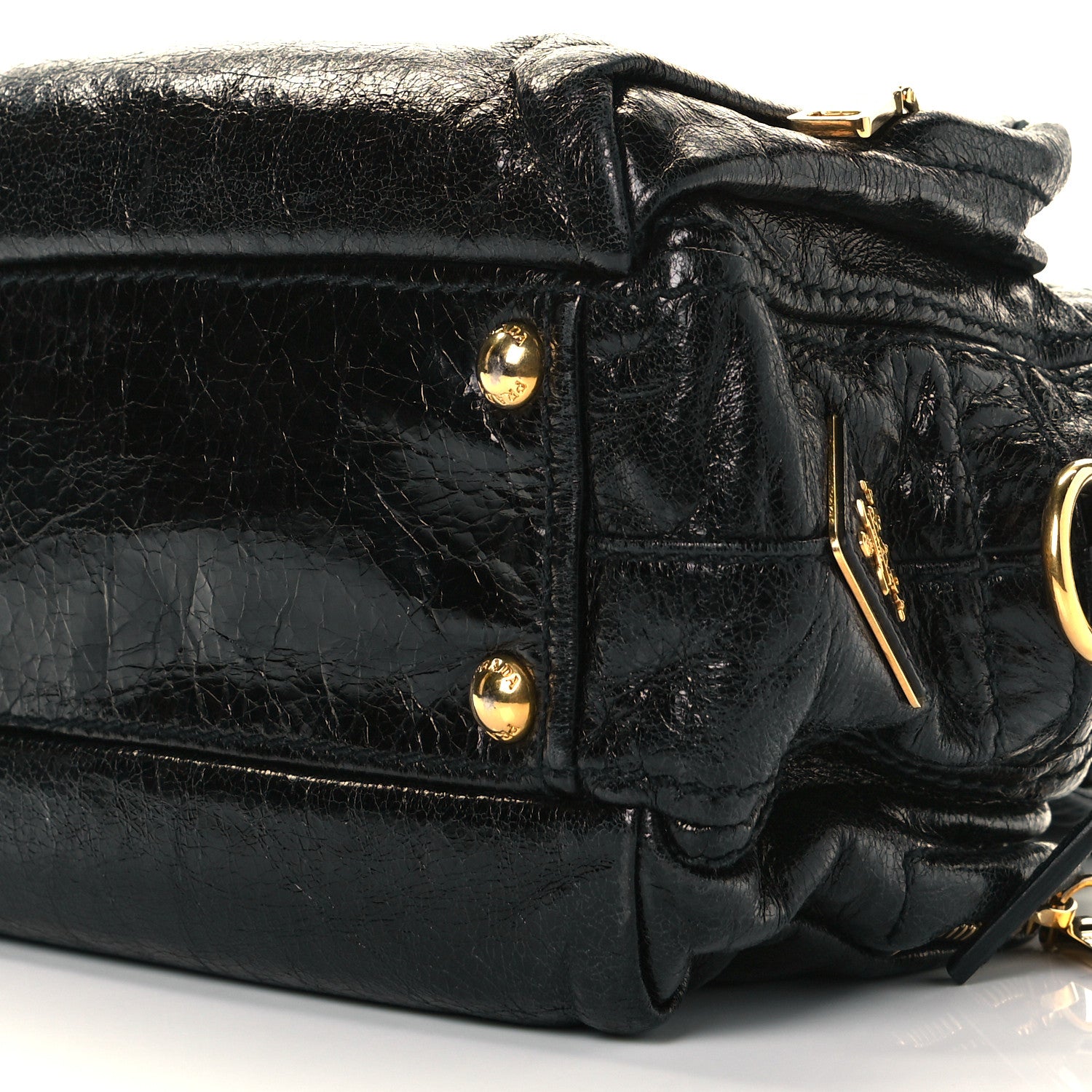 Prada Glace Calf Tote Black 8 of 8