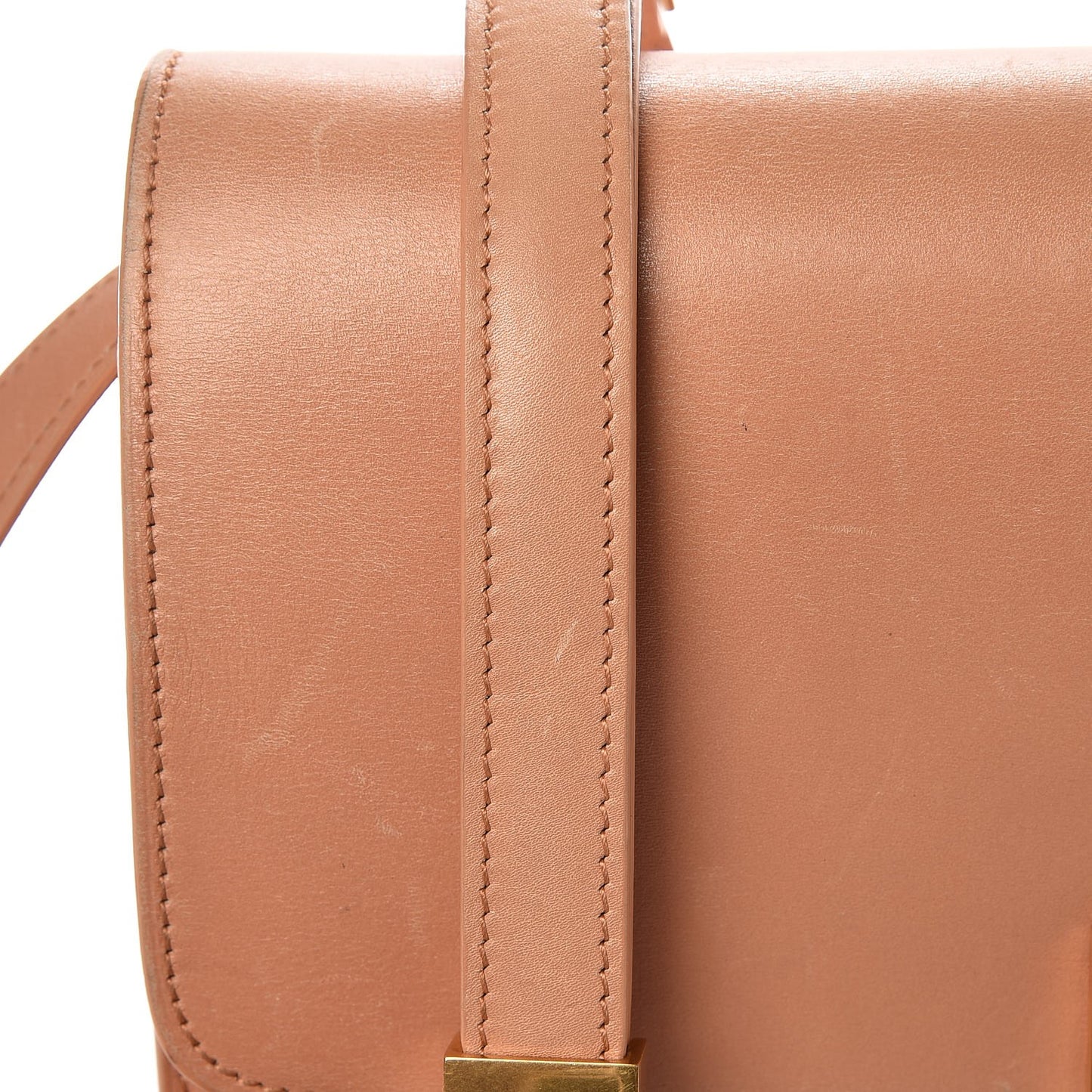 Box Calfskin Medium Classic Box Flap Bag Nude